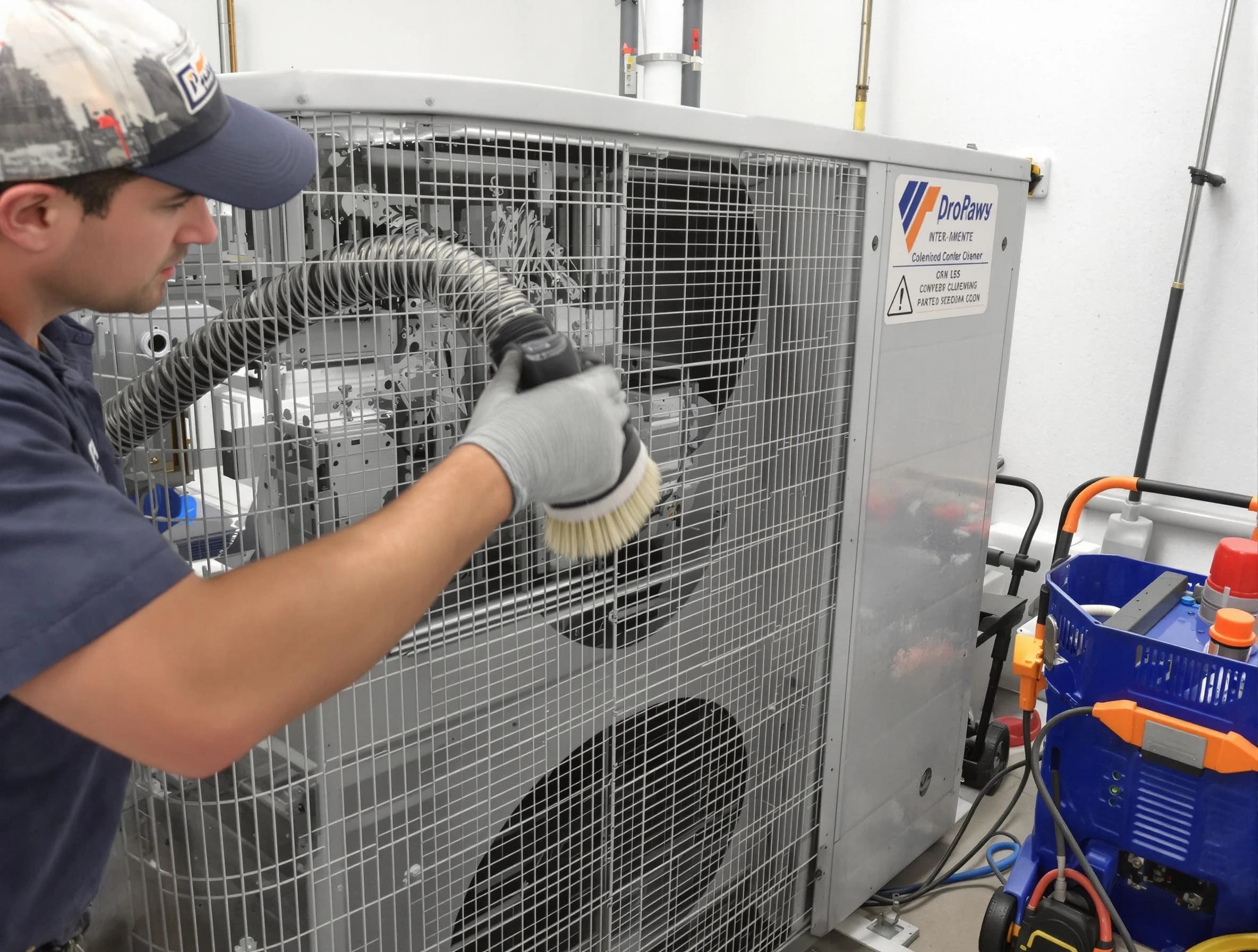 Gallatin Air Duct Cleaning specialist performing precision AC coil cleaning for improved system performance in Gallatin