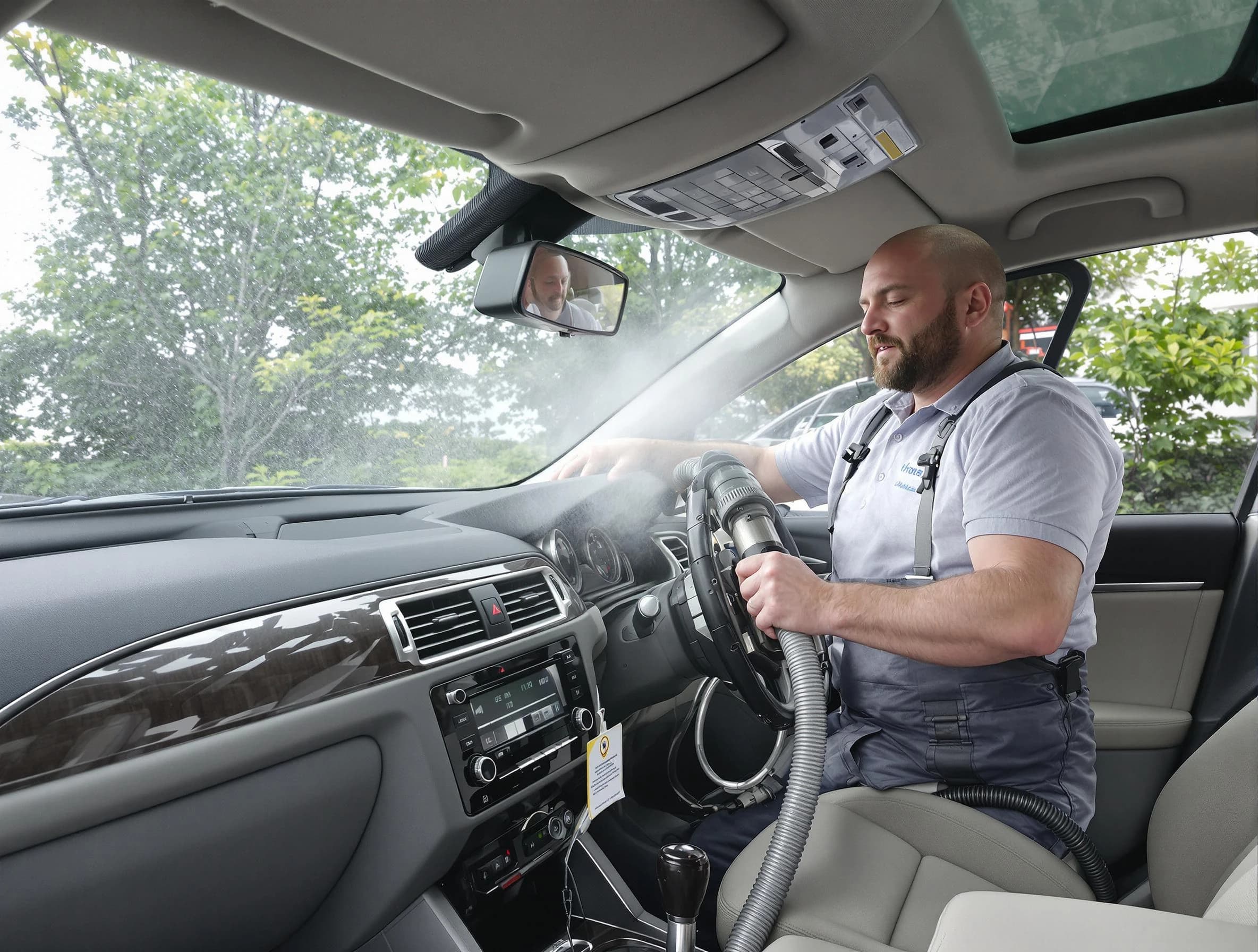 Gallatin Air Duct Cleaning specialist performing professional car duct cleaning in Gallatin