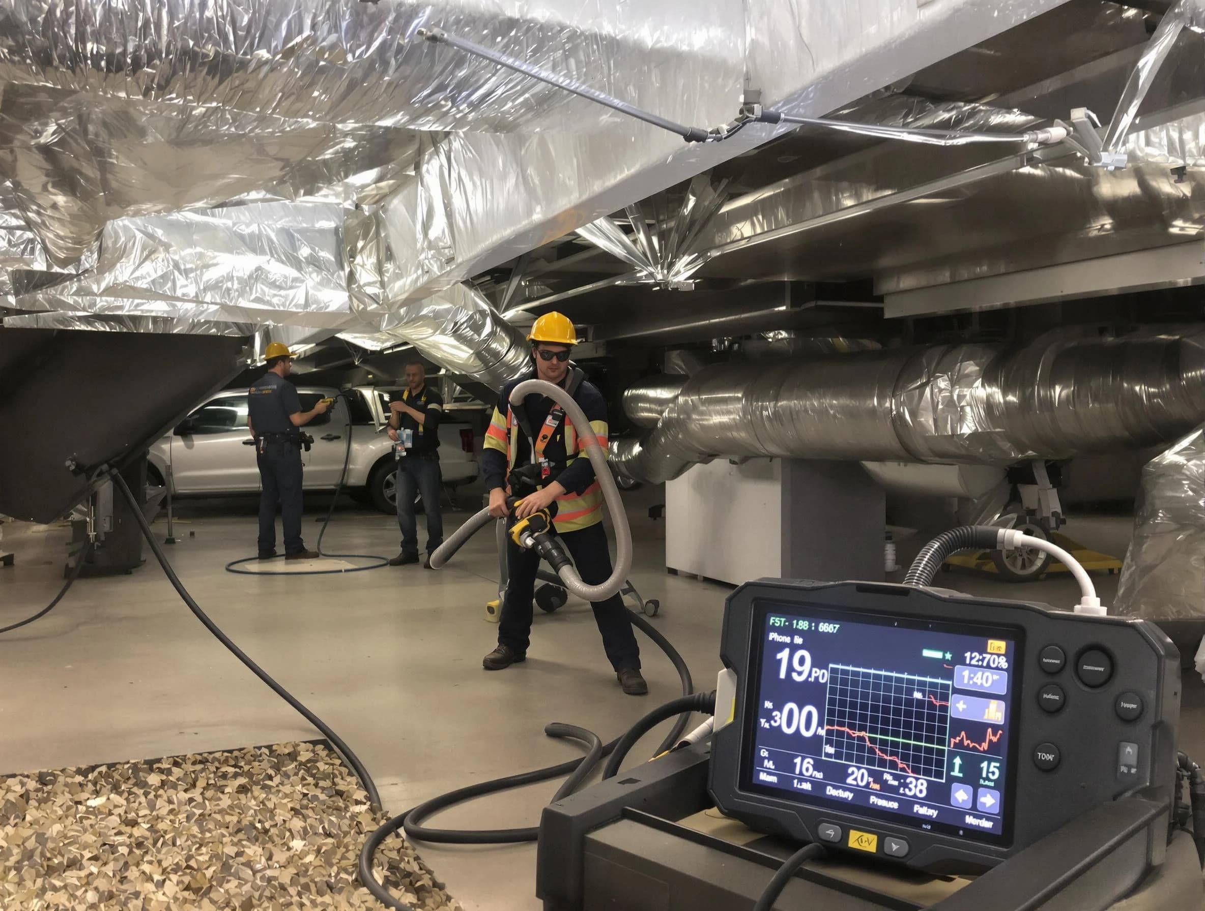 Professional negative pressure duct cleaning by Gallatin Air Duct Cleaning in Gallatin
